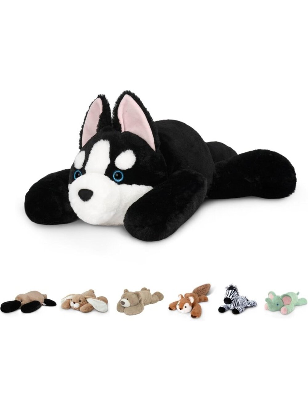 20" Weighted Husky Plush Stuffed Animal | Soft Sensory Toy & Comfort Lap Pillow